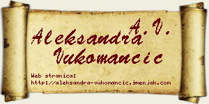Aleksandra Vukomančić vizit kartica